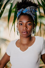 Charger l'image dans la galerie, Headband modulable Kente violet pailleté